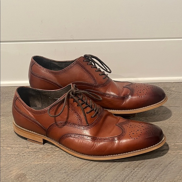 Stacy Adams Dunbar Leather Wingtip Oxfords Size 10.5 - Picture 1 of 7